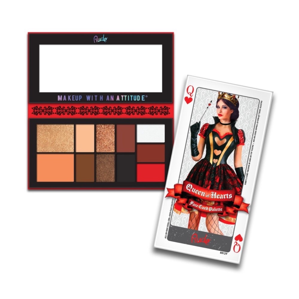 Rude Cosmetics Face Card Palette - Queen of Hearts Palette fard à paupières