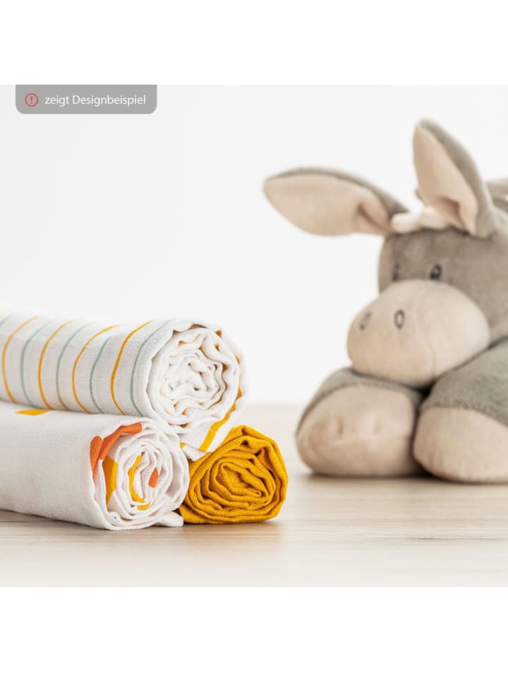 LaLoona Mullwindeln / Mulltücher / Spucktücher OEKO-TEX® 3er in gelb,weiss günstig kaufen onesize