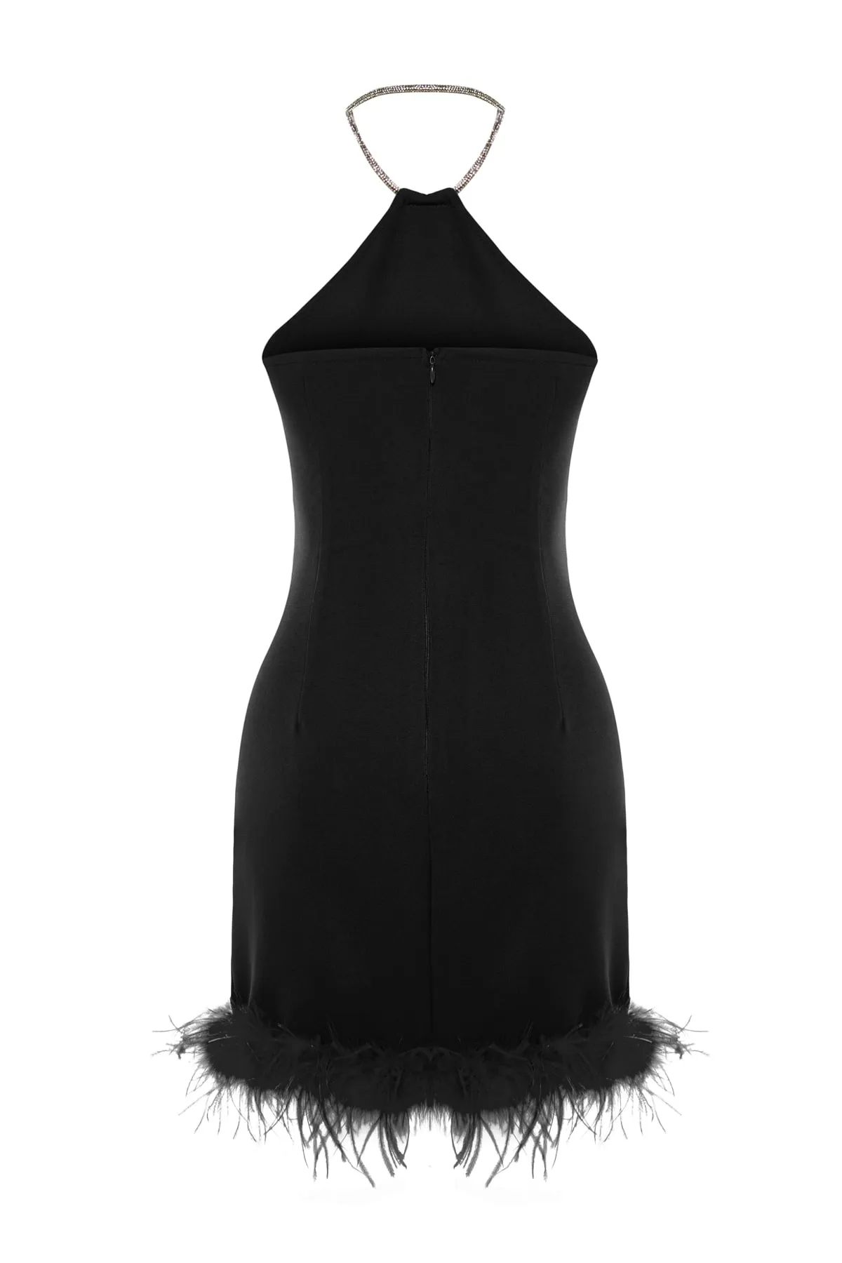 Trendyol Collection  Schwarzes, tailliertes, gewebtes, glänzendes, gesteinigtes, elegantes Abendkleid TPRSS23EL00255