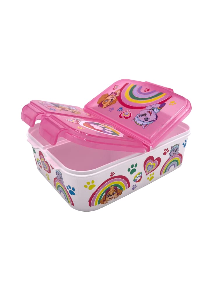 Paw Patrol Brotdose mit 3 Fächern Skye Rainbow in Rosa günstig kaufen onesize