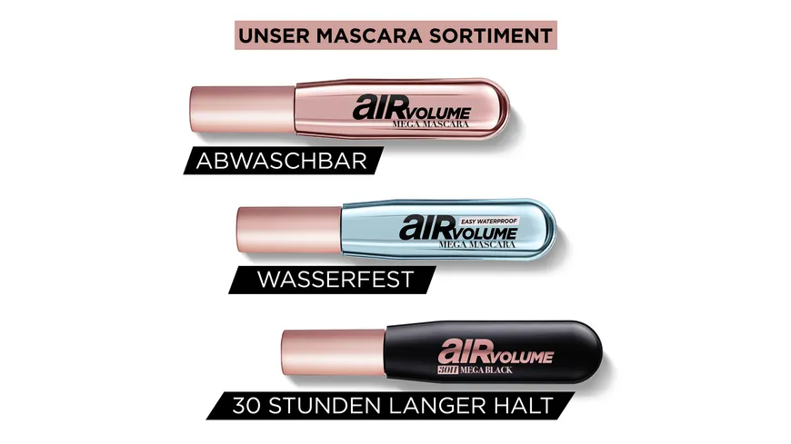 L'ORÉAL PARIS Mascara Air Mega Volume 30H 9.4 ml 0 - schwarz