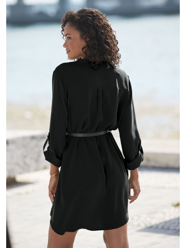 LASCANA Longbluse in schwarz günstig kaufen