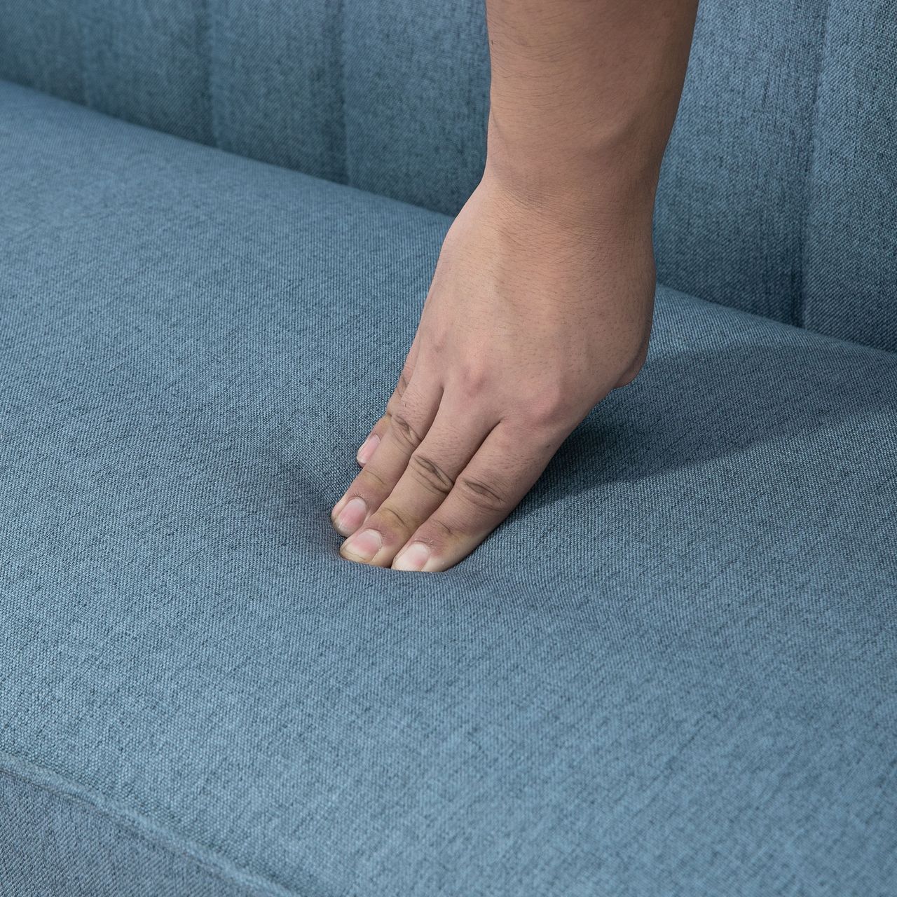 HOMCOM Sofa 2-Sitzer Stoffsofa Couch Polstersofa Loungesofa breit Hellgrün