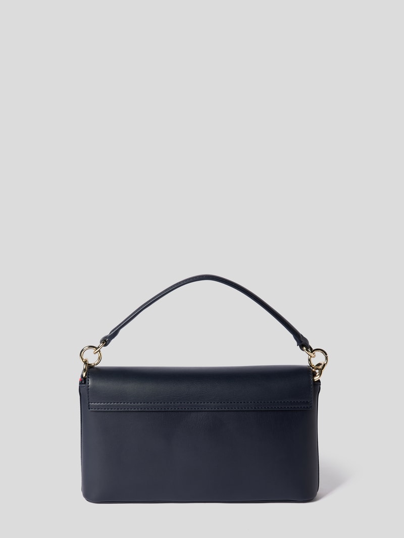 Handtasche in Leder-Optik in marineblau