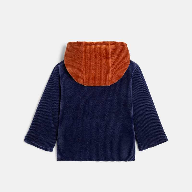 Veste bébé garçon velours doublé bleu nuit Catimini