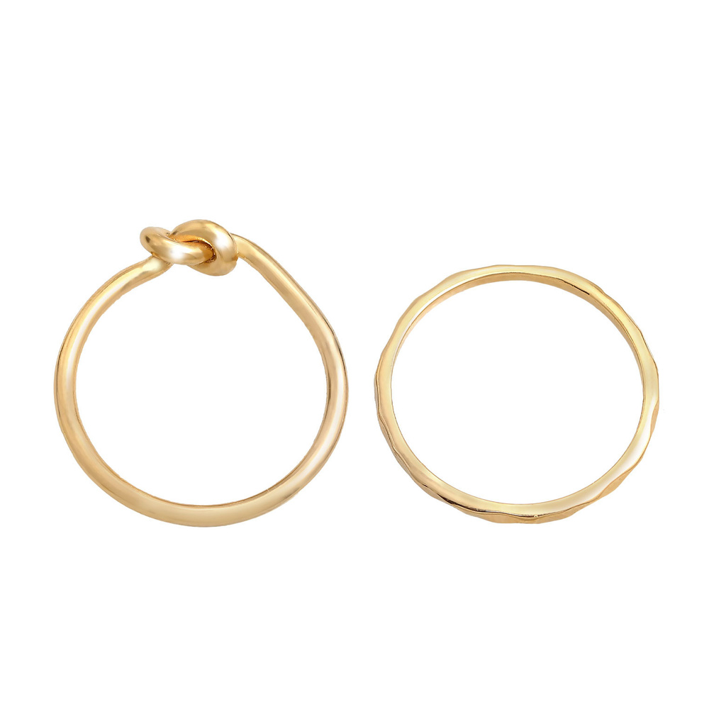 Elli Elli Bague Femmes Duo Knot Trend Basic Minimal en argent sterling 925 Bague