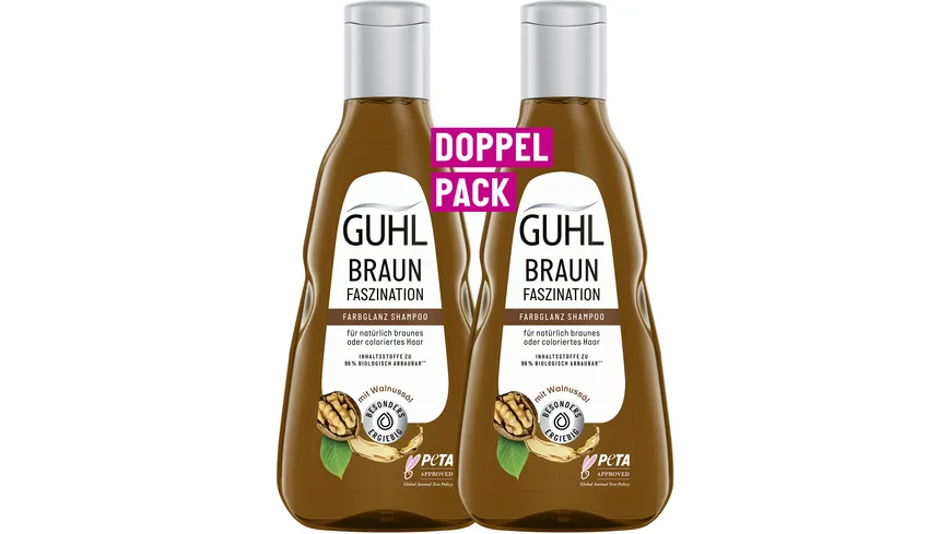 GUHL Braun Faszination Farbglanz Shampoo Doppelpack 500 ml