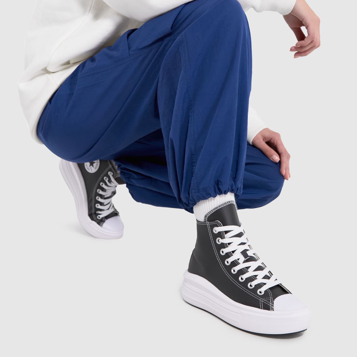Converse All Star Move Hi cipők fekete-fehér színben