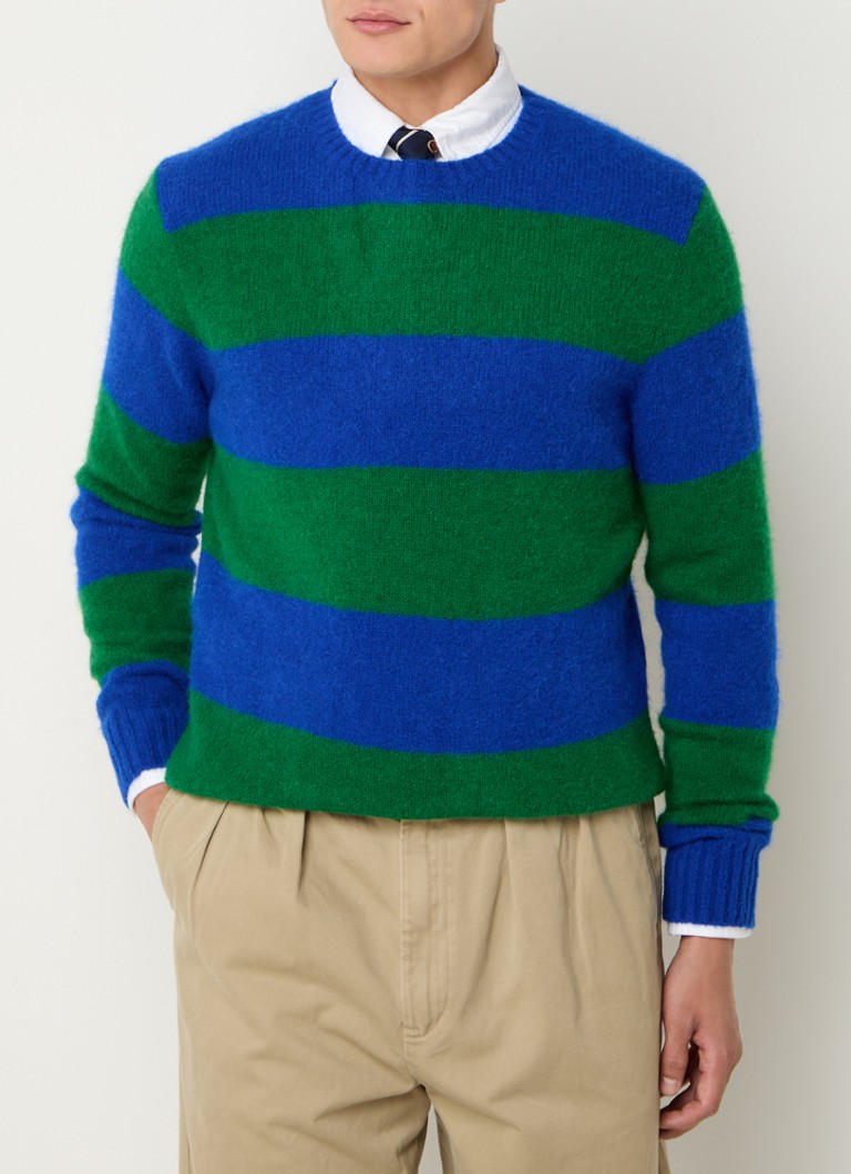 Ralph Lauren Fine-knit pullover in alpaca wool blend with stripe print