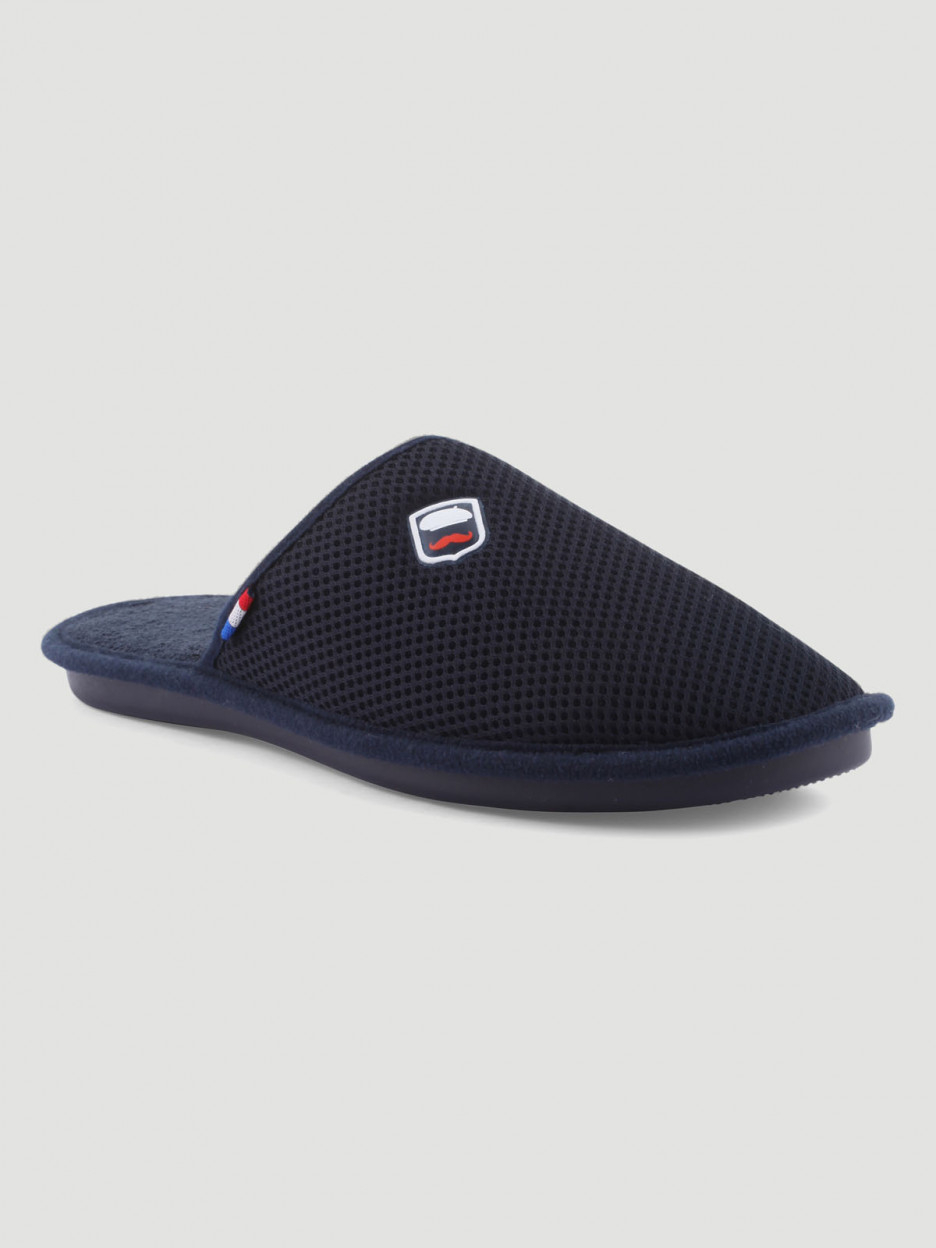 Chaussons mules bleu marine homme | La Halle