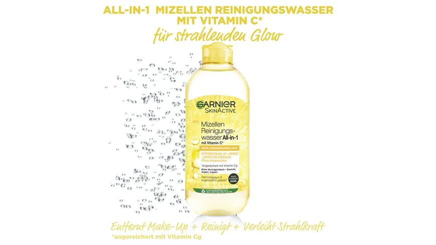 Garnier Skin Active Mizellen Reinigungswasser Vitamin C für müde Haut 400 ml