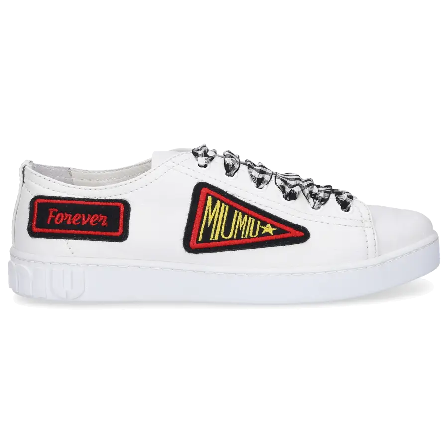 Miu Miu - Sneaker low Kalbsleder - weiß
