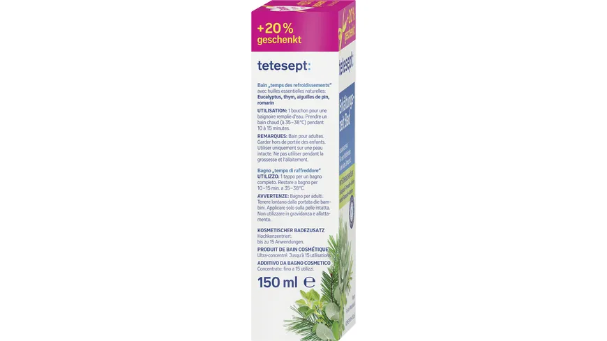 tetesept Gesundheitsbad Erkältungszeit Bad 125 ml