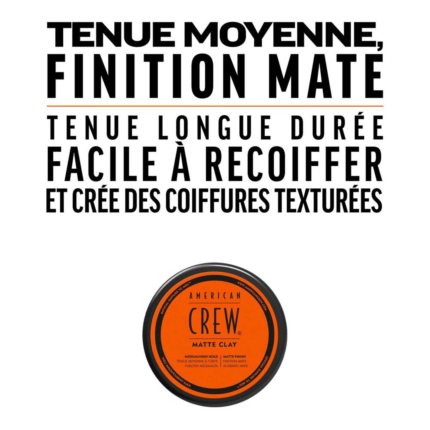 American Crew MATTE CLAY™ Cire coiffante