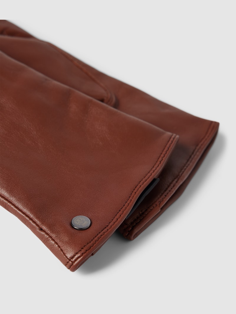 Lederhandschuhe aus echtem Leder in cognac