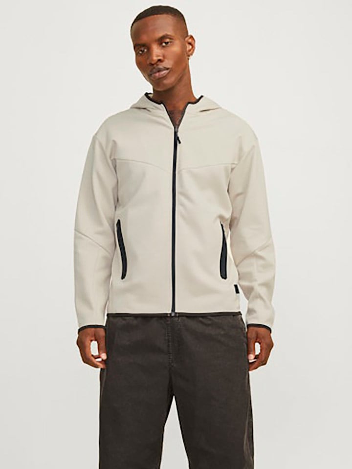 Jack & Jones Sweatjacke in Creme günstig kaufen