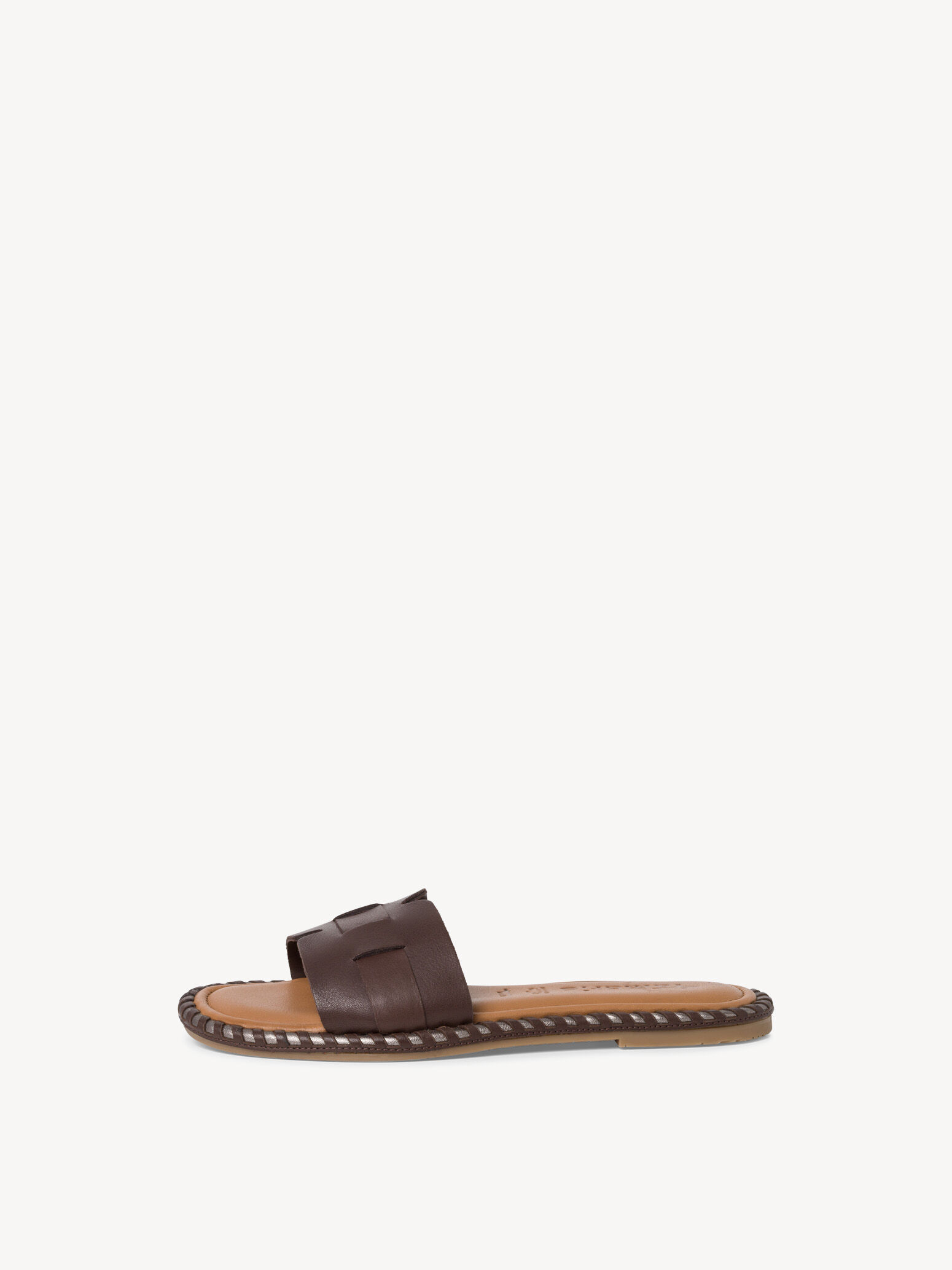 Mule en cuir - marron