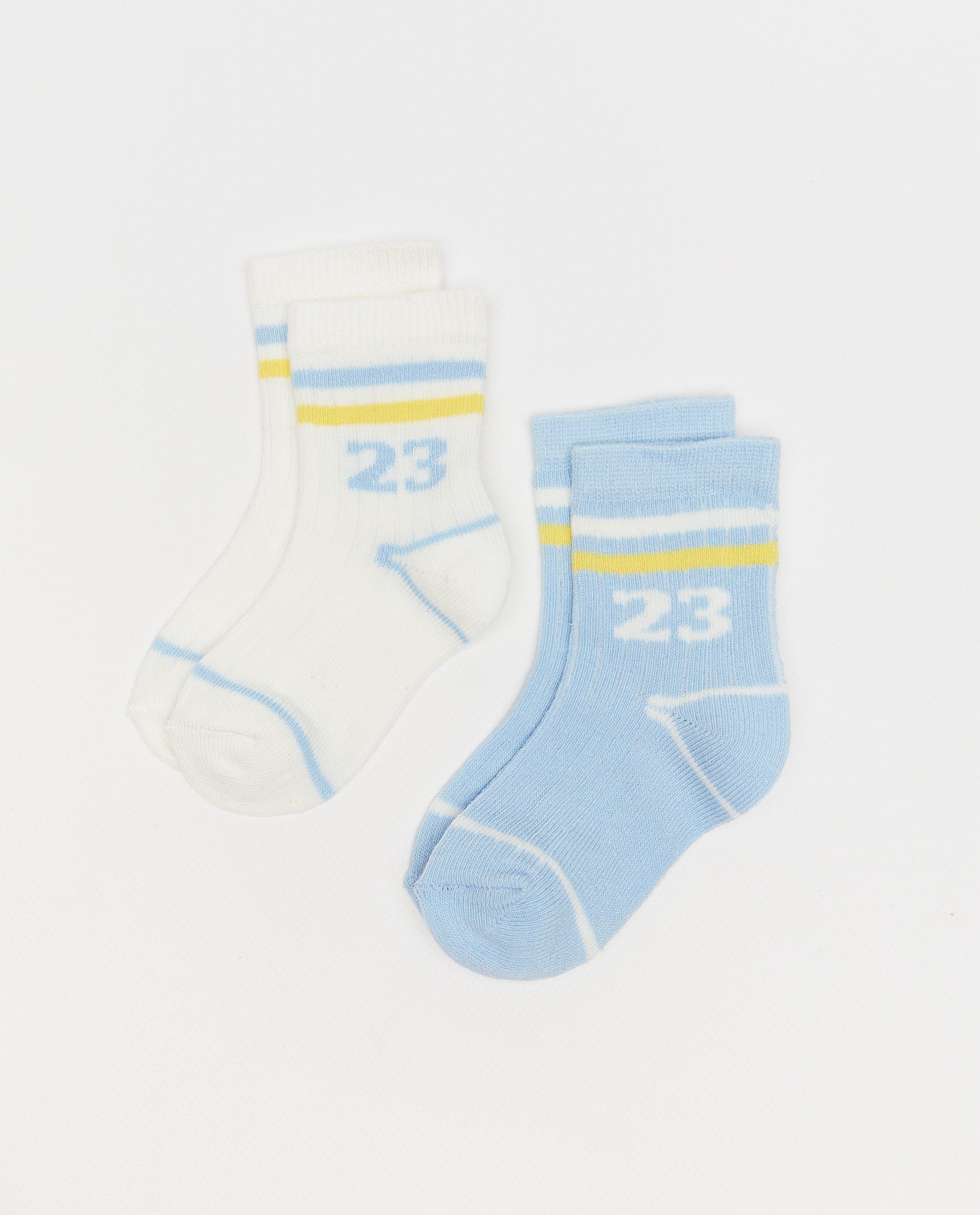 Ölelések és mosolyok csíkos zokni, unisex világoskék