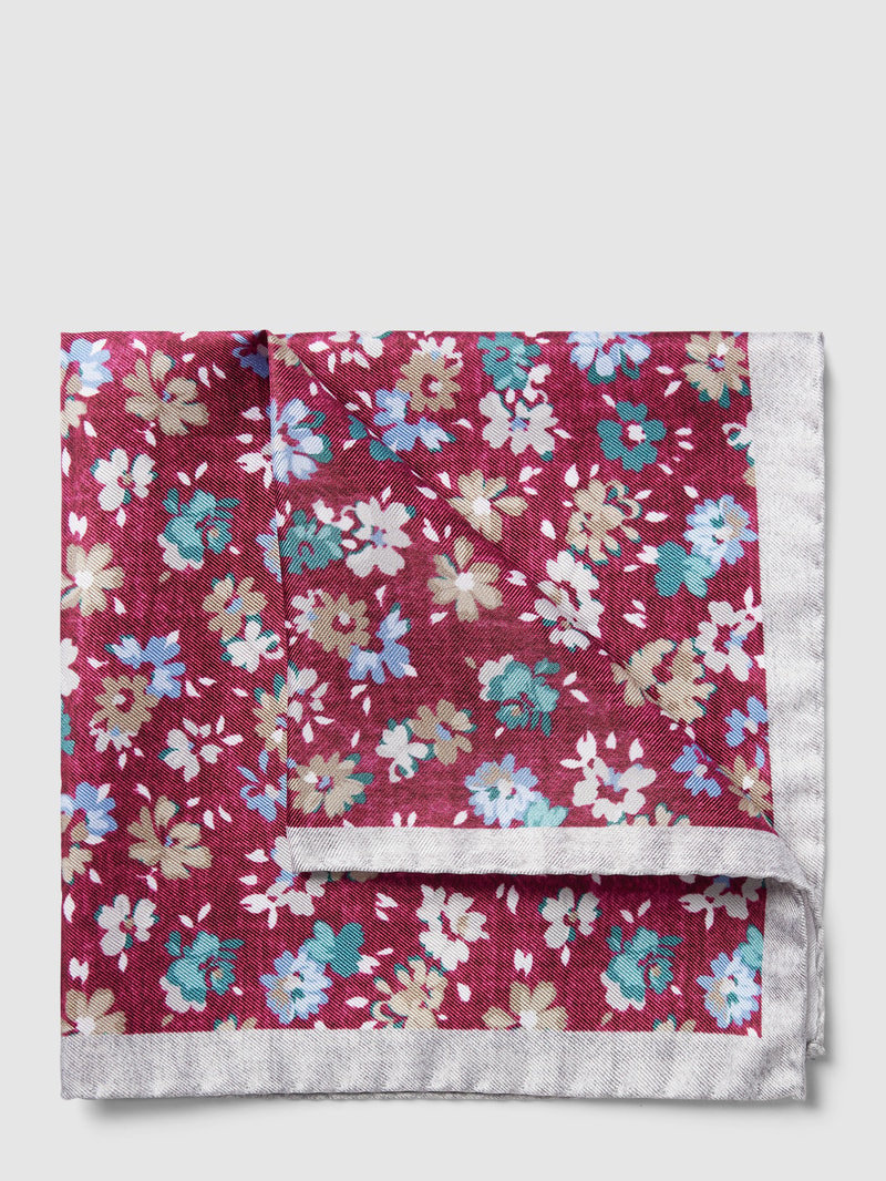 Einstecktuch mit Allover-Muster in fuchsia