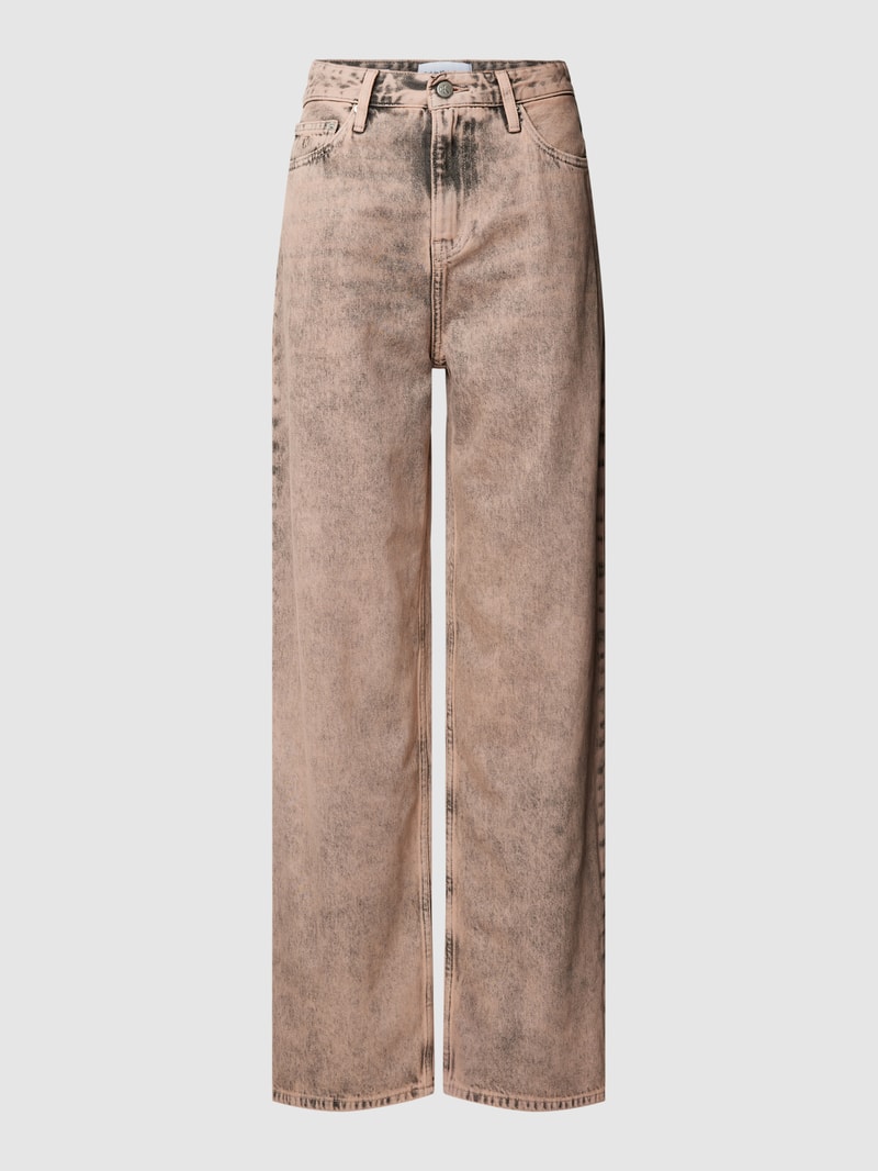 High Waist Jeans im Used-Look Modell 'HIGH RISE' in sand