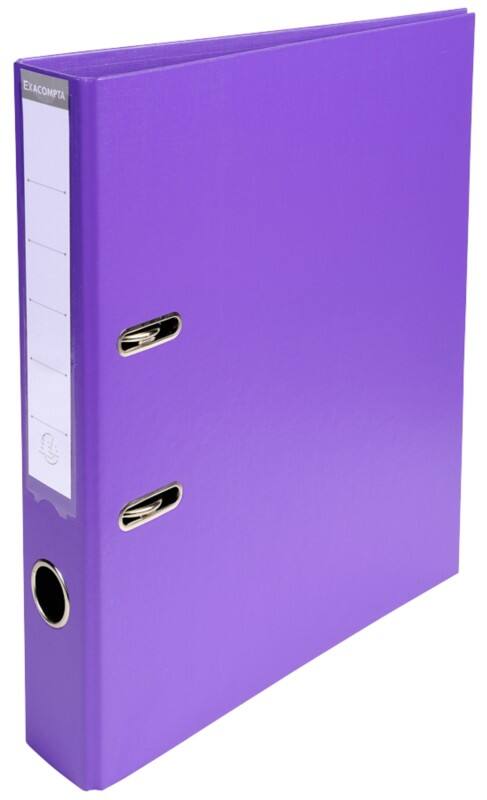 Exacompta Prem Touch Ordner DIN A4 50 mm Dunkelviolett 2 Ringe 53557E Pappkarton, PP (Polypropylen) Hochformat 10 Stück