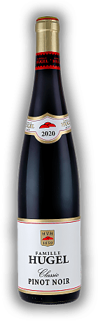 Hugel, Pinot Noir Classic, AOC Alsace, 2020, Elsass  Hugel, Pinot Noir Classic, AOC Alsace, 2020, Elsass  Ein echter Elsässischer Pinot: wirkungsvoll. Jahrgang 2020 - 0,75	 Liter - Vol 13%
