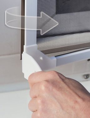 SCHELLENBERG Insektenschutz-Fensterrahmen Insektenschutz Magnetrahmen für Fenster mit Fiberglasgewebe, (1-St), Fliegengitter Magnet, kürzbar, 100 x 120 cm, weiß, 50746