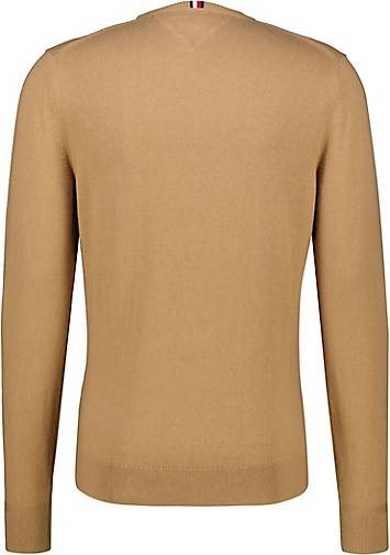 TOMMY HILFIGER Herren Strickpullover Rundhals Baumwolle/Kaschmir Regular Fit