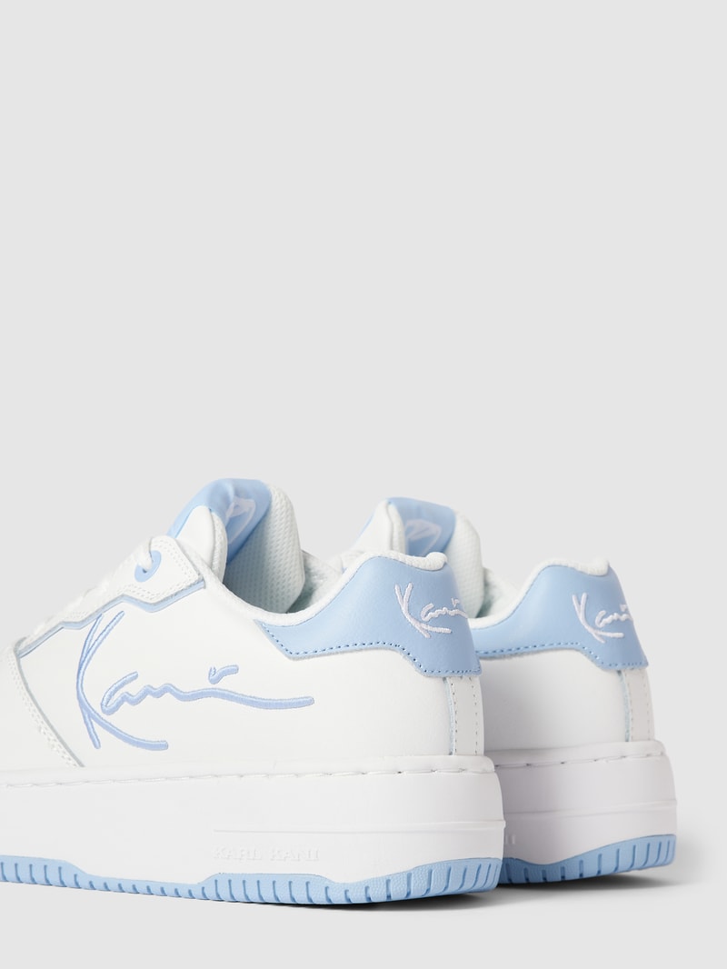 Sneaker mit  Kontrastbesatz Modell 'UP' in weiss