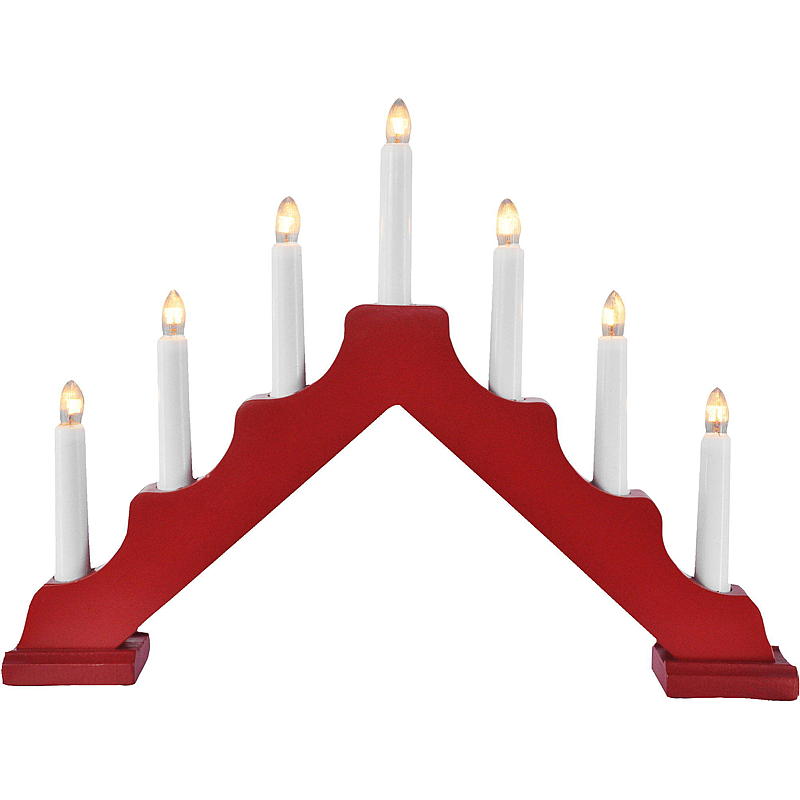Home Adventsstake 7-armet, rød, Jotunheim
