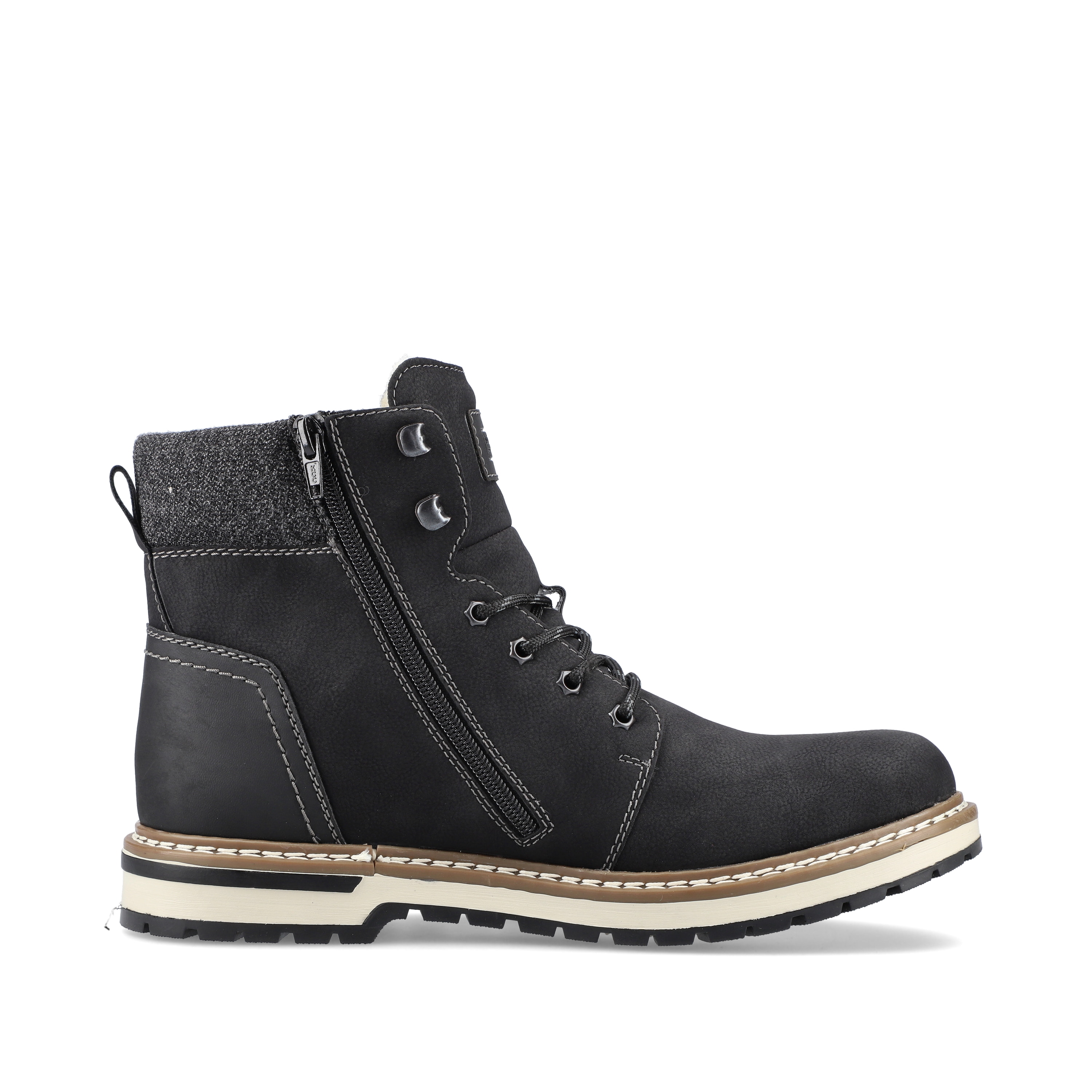 Rieker Herren Schnürstiefel tiefschwarz