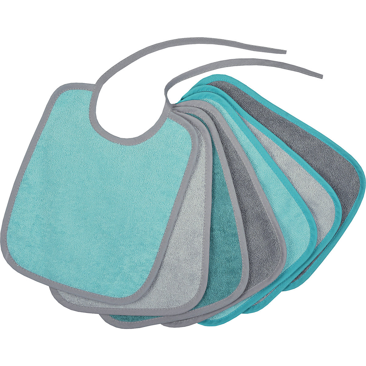 Bindelätzchen 7er Set, grün, 20x25 cm