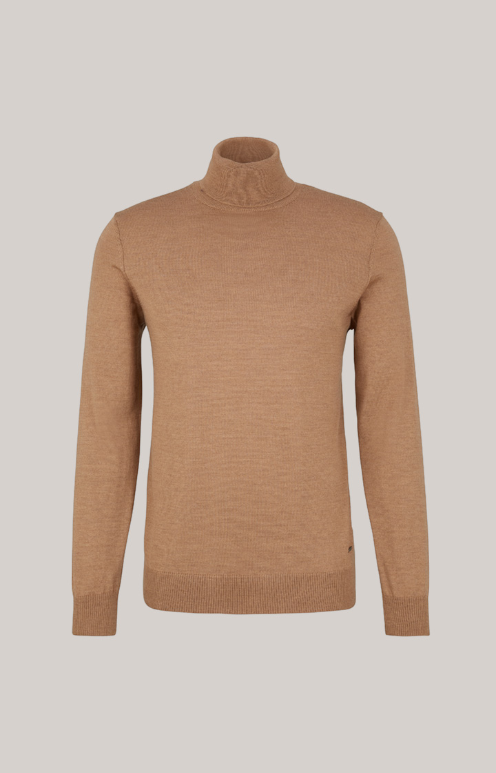 Merinowoll-Pullover Donte in Dunkelbeige