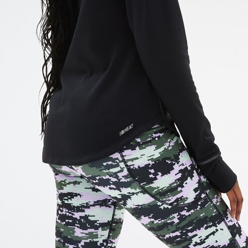 DAMEN T-SHIRT NB HEAT GRID HALF ZIP