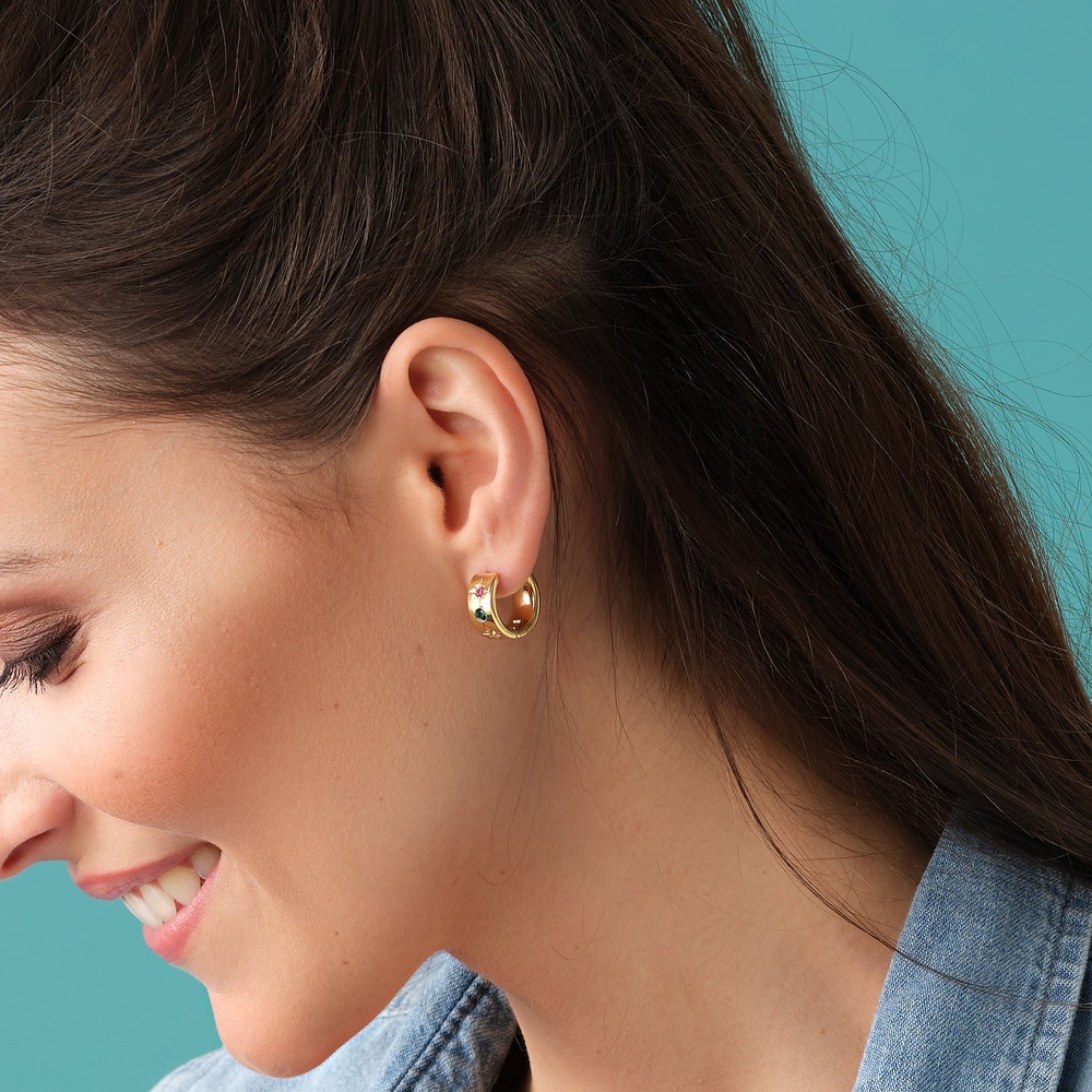 GMK Collection Créoles Acier inoxydable Boucles d'oreilles