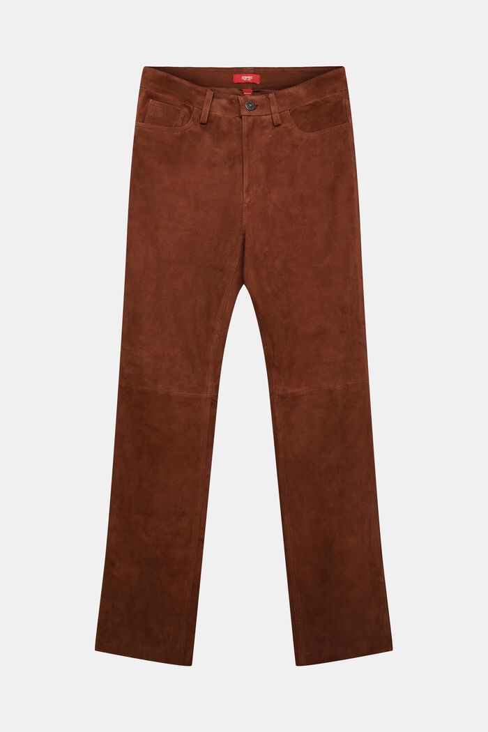 Gerade geschnittene Hose aus Rauleder