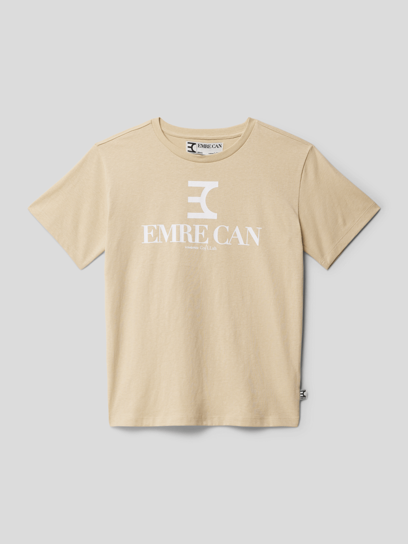 T-Shirt mit Rundhalsausschnitt Modell 'HEMRE' in offwhite