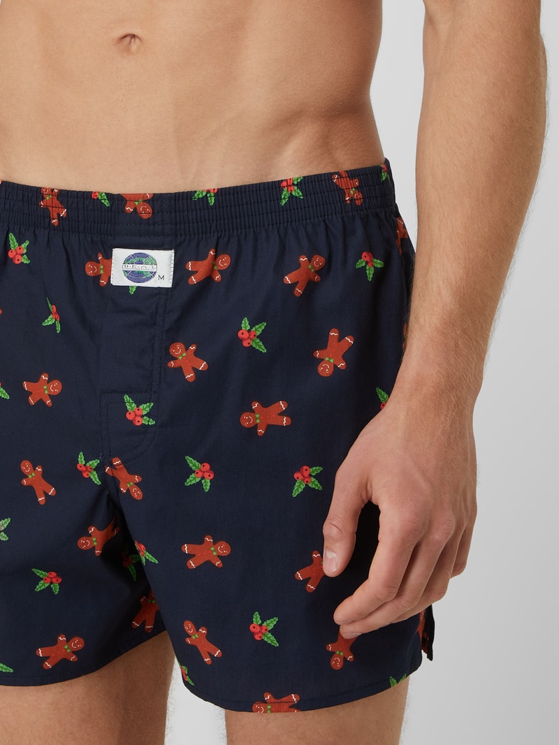 Boxershorts aus Baumwolle in dunkelblau