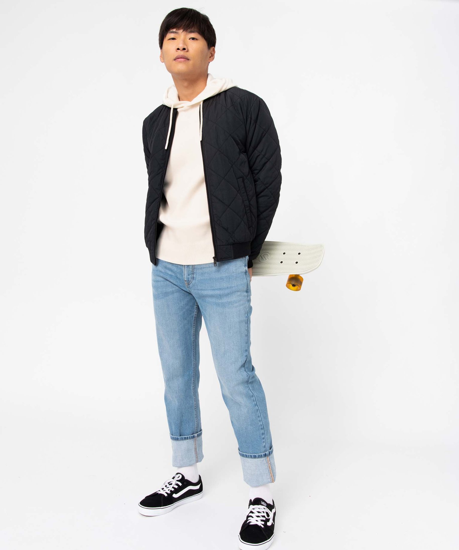 Pull homme à capuche esprit sweat blanc | GEMO