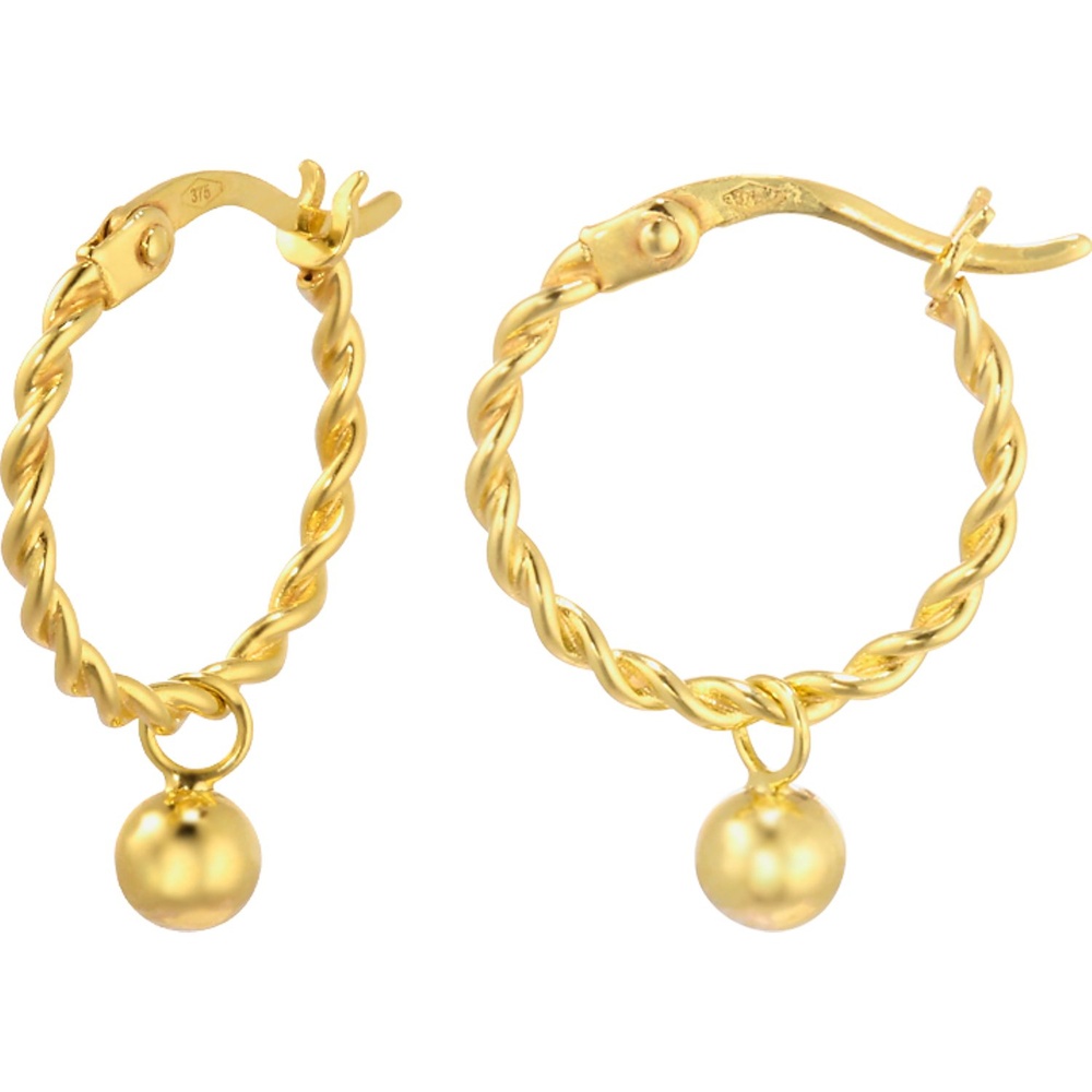 Valeria Créoles 375 Or jaune Boucles d'oreilles