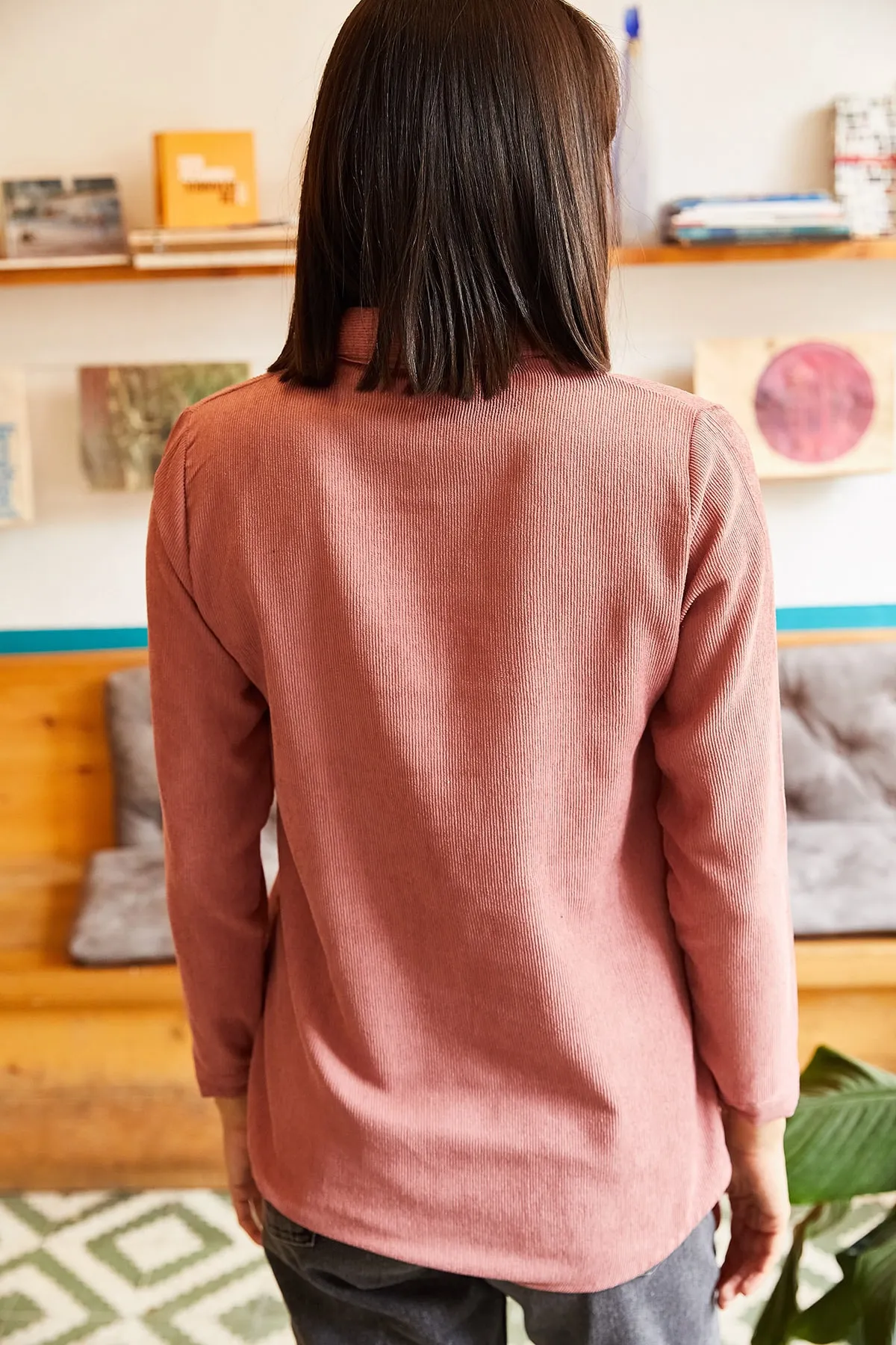 Olalook  Dünnes Cordhemd „Dry Rose“ für Damen GML-19000443