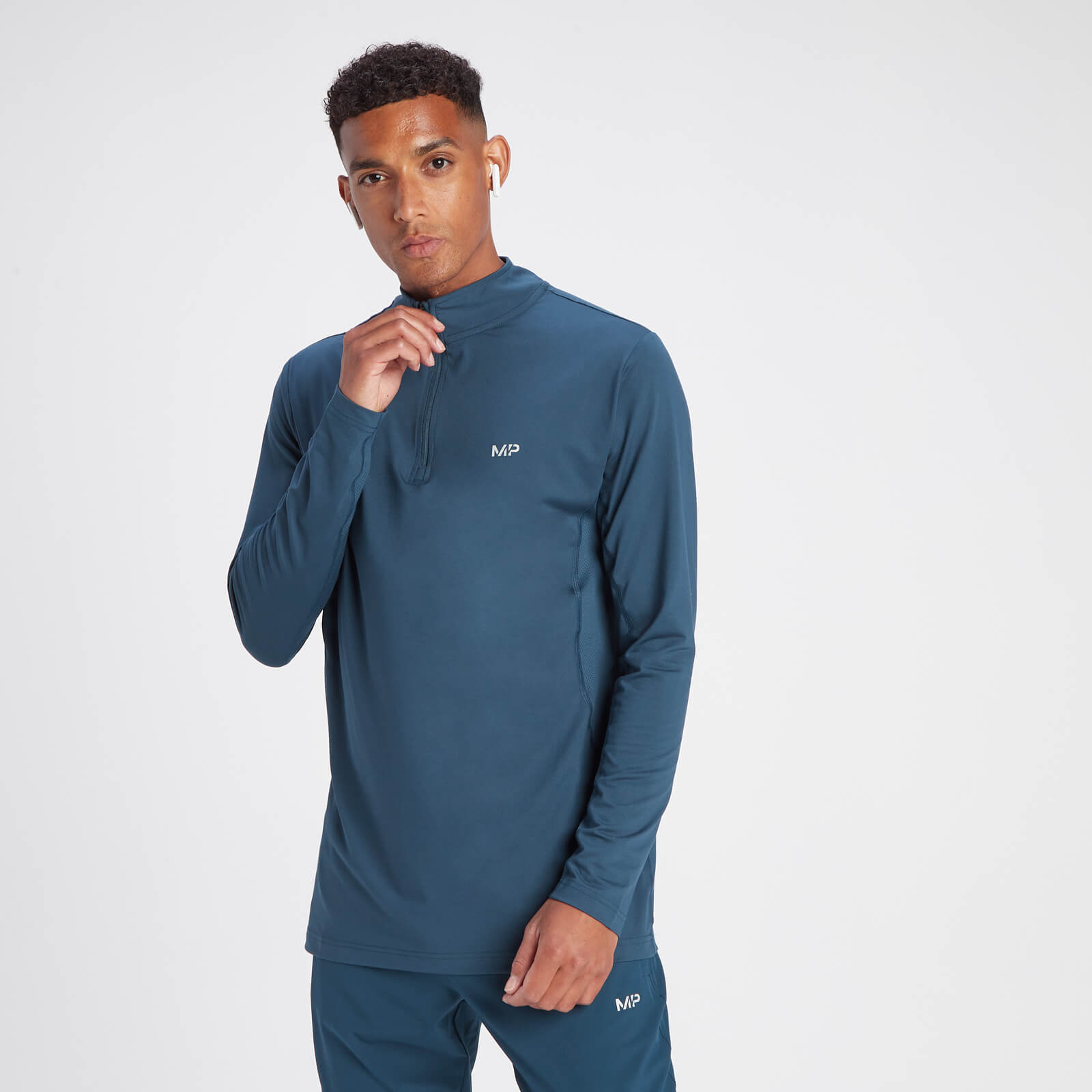 Haut à fermeture éclair ¼ MP Velocity pour hommes – Lune bleue