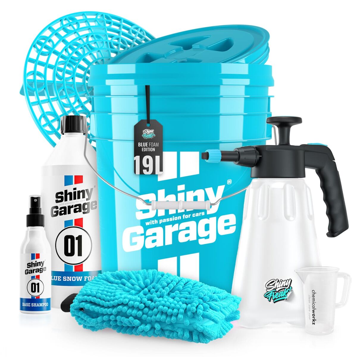 Shiny Garage - Wascheimer Set | Blue Foam 19L
