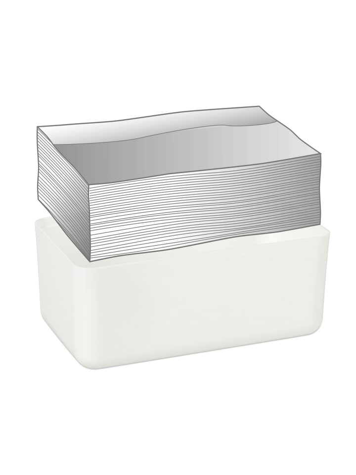 relaxdays 2x Tücherbox in Weiß/ Natur günstig kaufen onesize