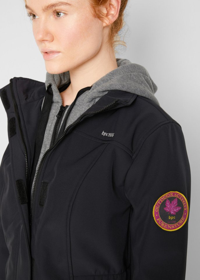 Softshell-Longjacke, 2 in 1-Optik