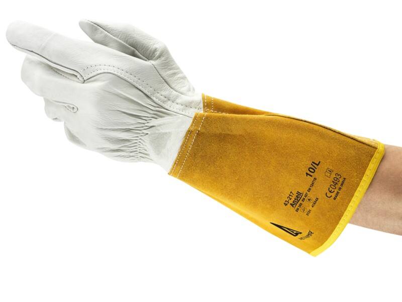 Ansell ActivArmr Welding Schweißerhandschuhe Leder Größe 10 Weiß 6 Paar