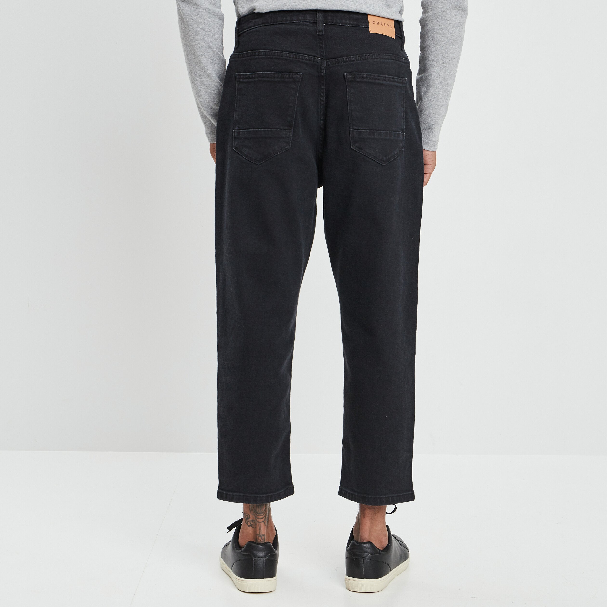 Jeans droit denim noir homme | La Halle