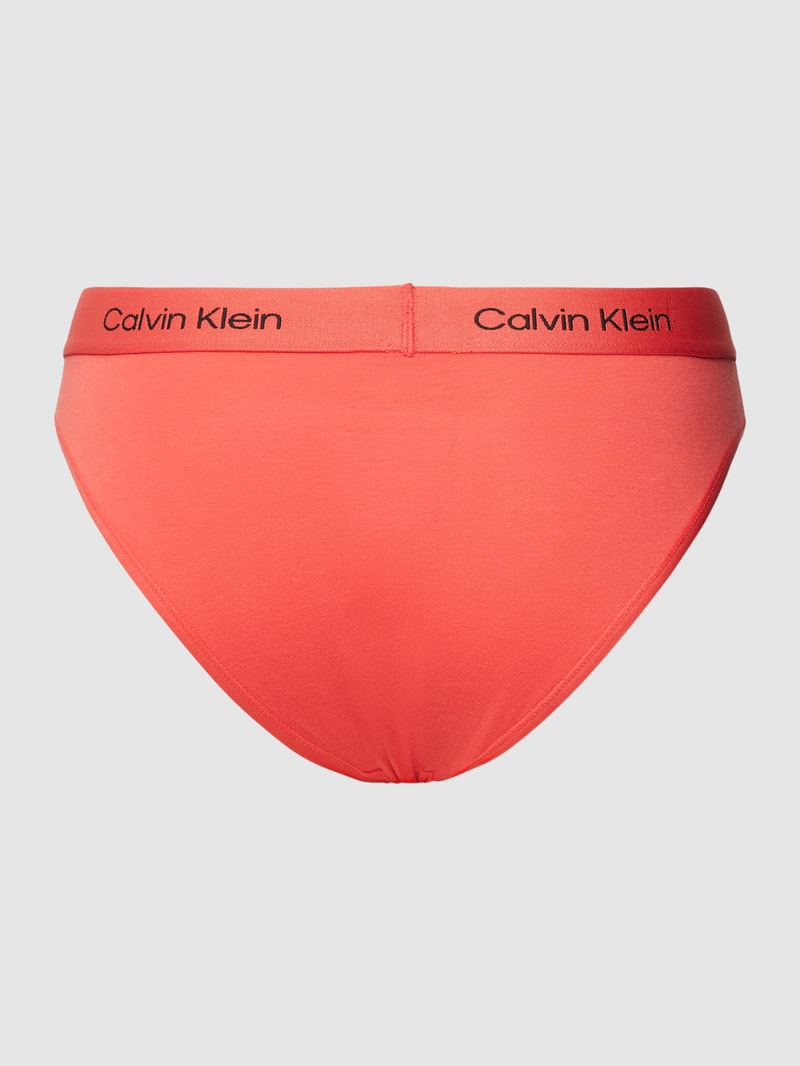 Slip mit Label-Stitching in koralle