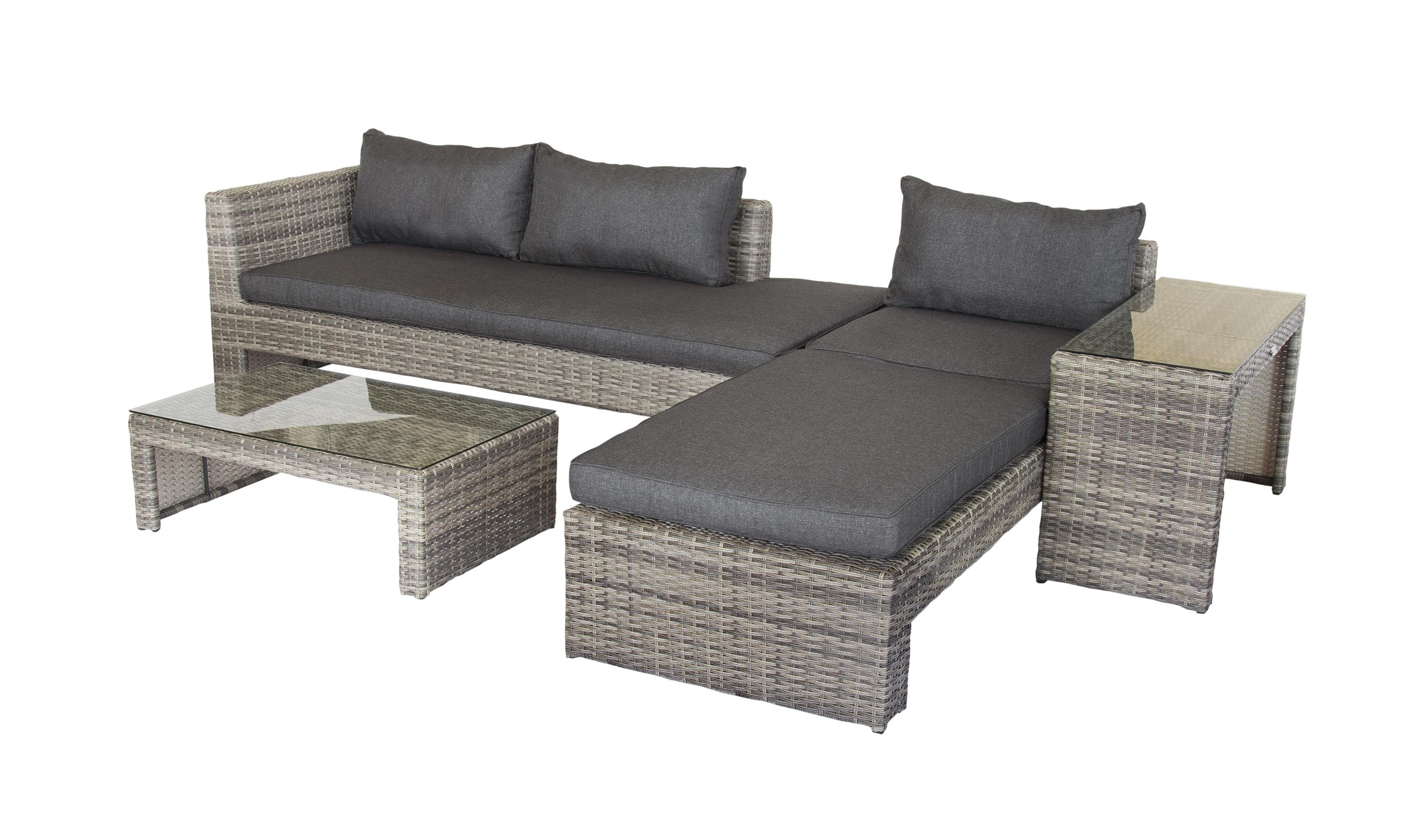 bellavista - Home&Garden® Gartenlounge-Set Multifunktionslounge Maximum braun, (Set, 8-tlg)