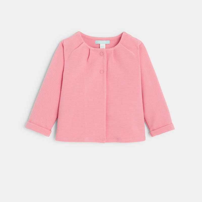 Cardigan jersey rose bébé fille